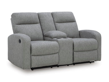 Gauntlet Reclining Loveseat with Console